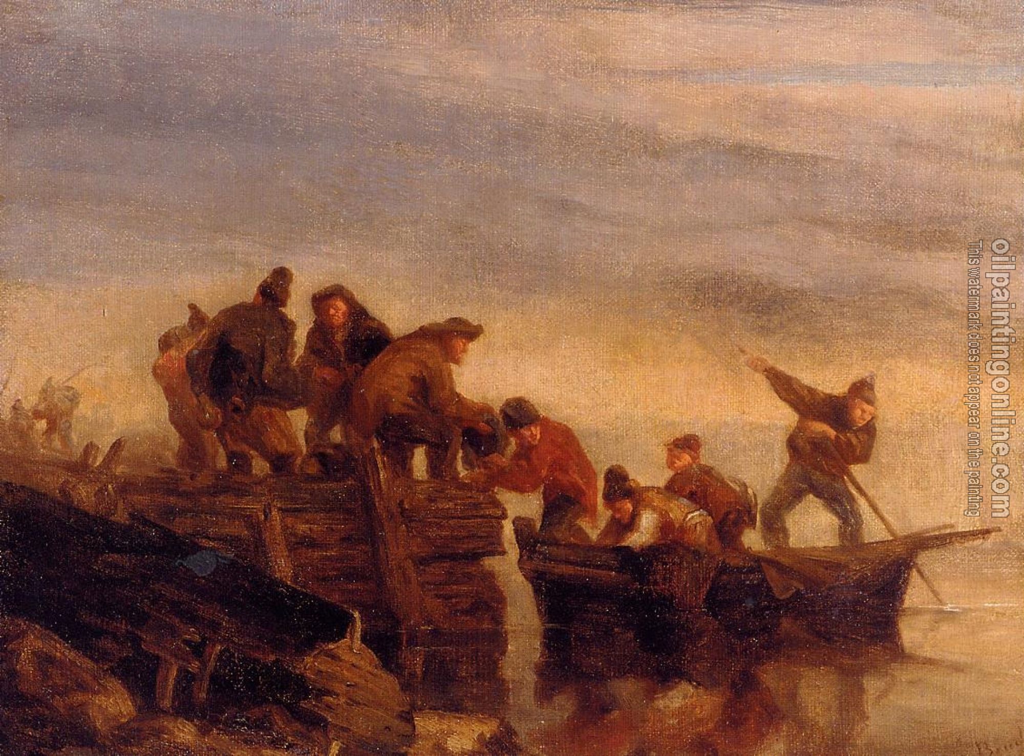 Boudin, Eugene - Fishermen by the Water